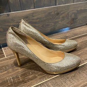 Ivanka Trump Golden Metallic heels